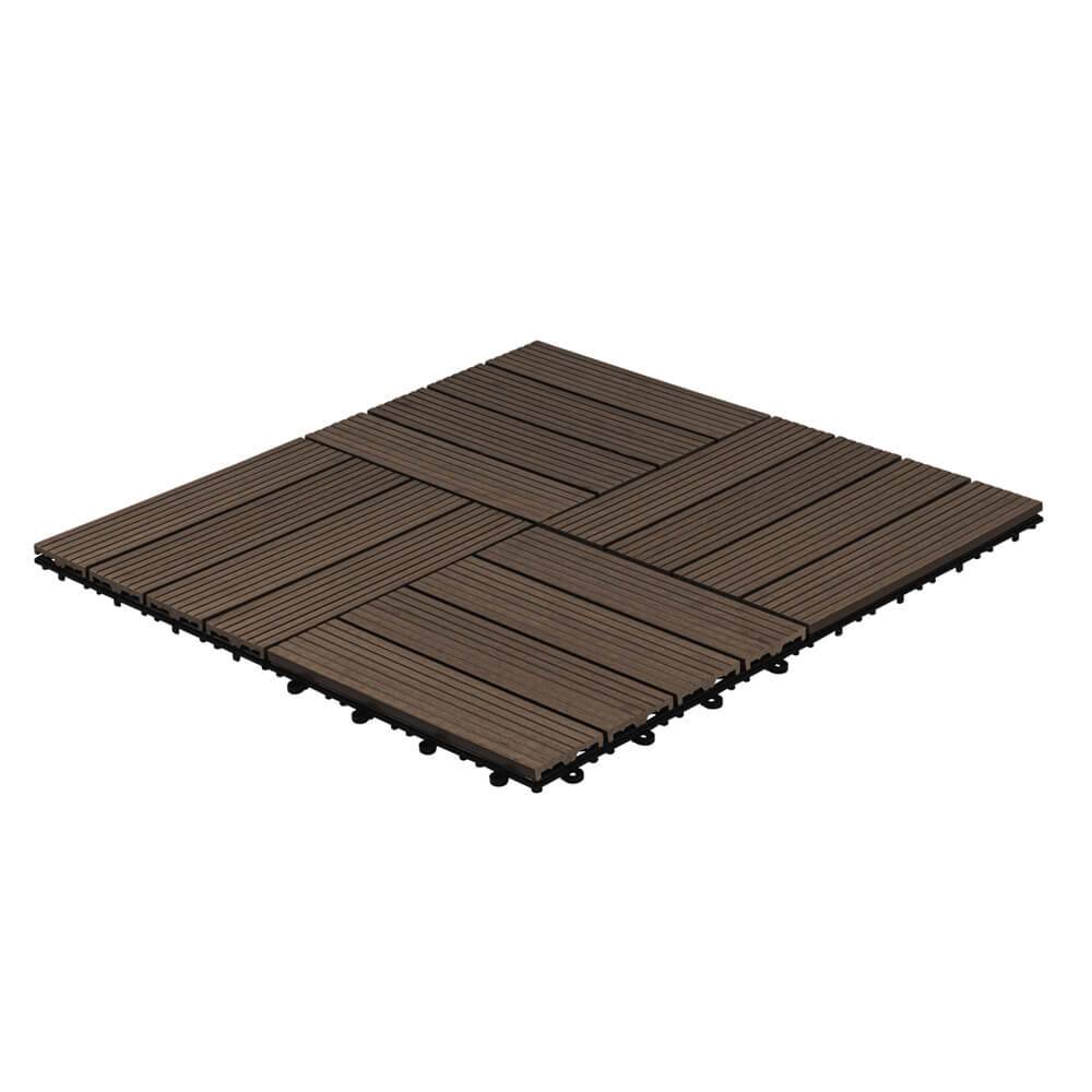 WPC HOLZFLIESEN BAVARO - Größe: 6m², Farbe: Dunkelbraun