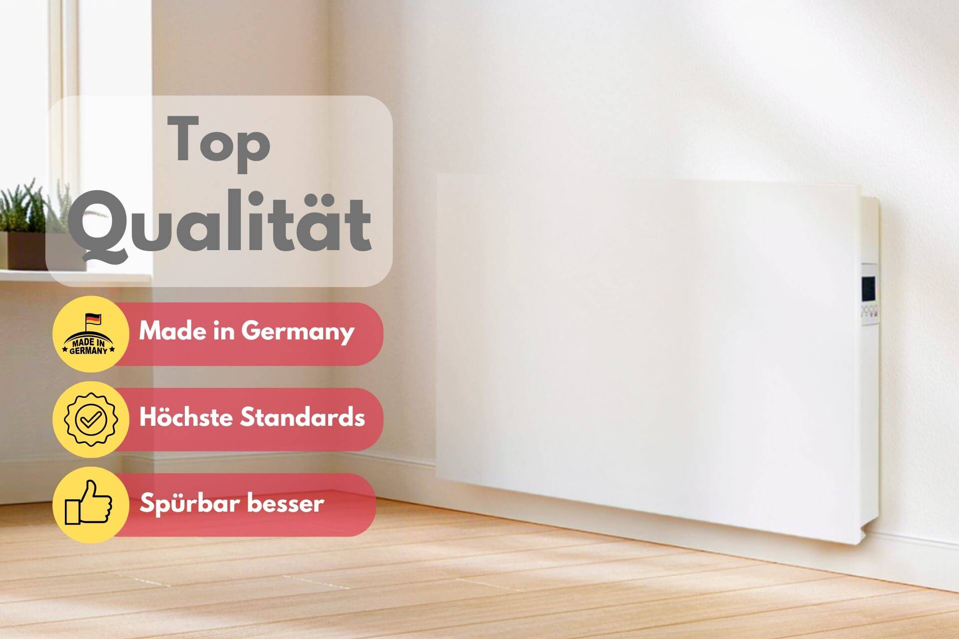 Elektroheizung airstream smart Konvektor 2000 Watt - mit Schamottekern von eVARMO