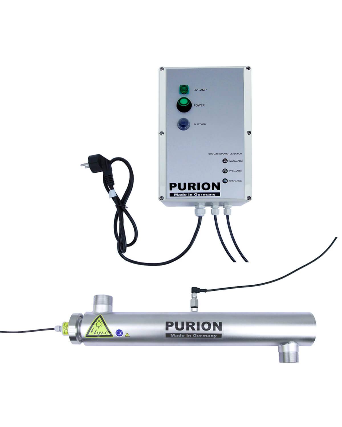 PURION 2001 8.000 l/h Durchsatz UV-C Pooldesinfektion mit Sensorüberwachung