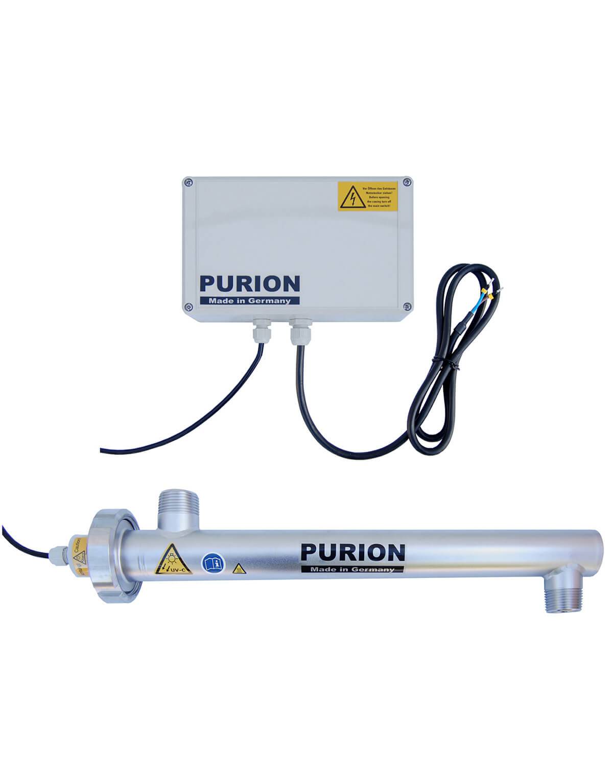 PURION 1000 12V Gleichstromnetz, UV-C Trinkwasserdesinfektionsanlage, 1000 l/h Durchsatz