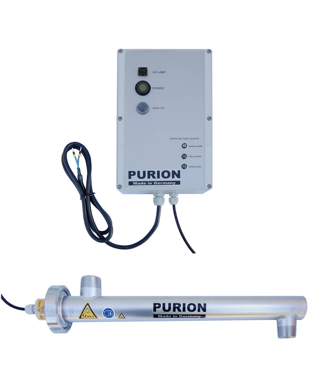 PURION 1000 12V Lebensdauerüberwachte UV Anlage Wasserreinigung UV-C 1000l/h
