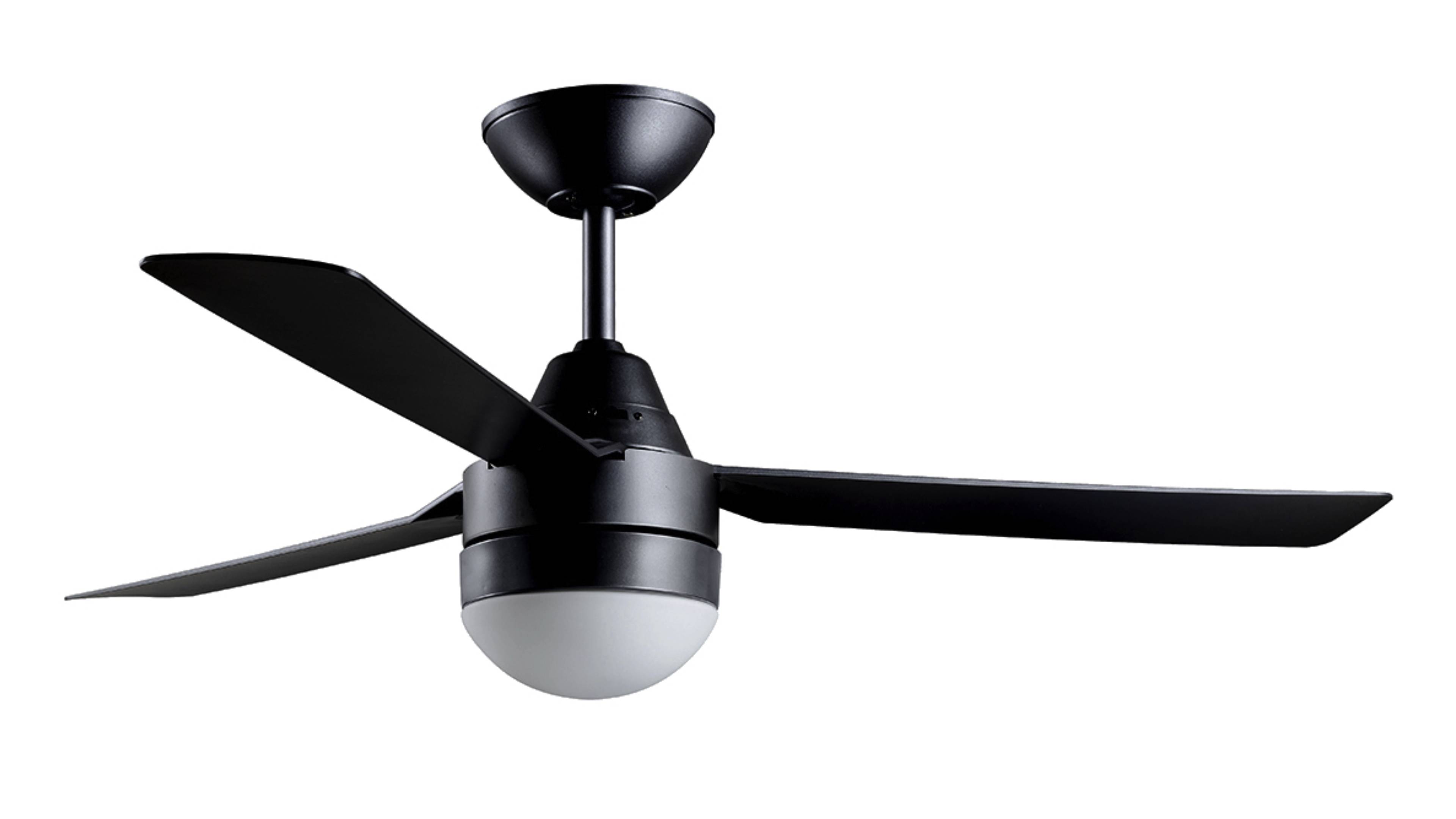 Deckenventilator Megara Schwarz 122 cm mit Licht