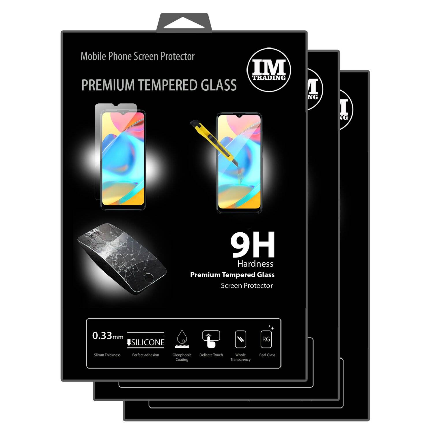 3X Schutz Schutz Glas 9H Tempered Glass Display Schutz Folie Display Glas Screen Protector für Alcatel 3L 2021