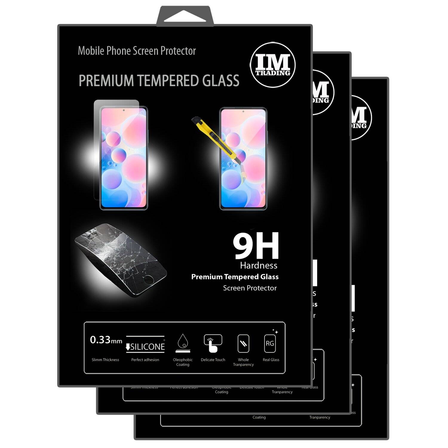 3X Schutz Schutz Glas 9H Tempered Glass Display Schutz Folie Display Glas Screen Protector für XIAOMI REDMI K40 PRO