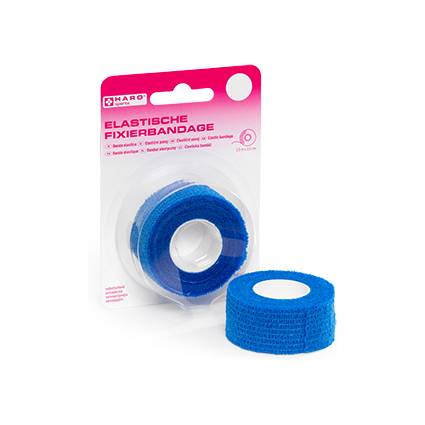 HARO Elastische Fixierbandage, 25 mm x 2,5 m, blau