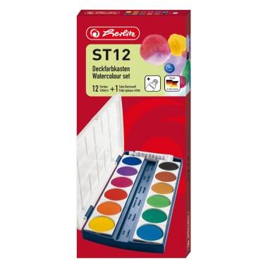Herlitz Deckfarbkasten ST12 10116655 12Farben +Deckweiß