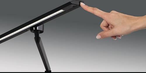 styro G. m. b. H. Ablage-Systeme Schreibtischleuchte LED Zirkon Aluminium,ABS,Eisen,PC schwarz H.820mm m.Klemme 41-5010.