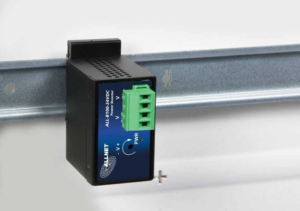ALLNET Power-Booster 24VDC to 48~55VDC max. 95W HUT/DIN-Mounting - EMS