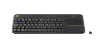 Logitech K400 Plus, Standard, Kabellos, RF Wireless, Schwarz