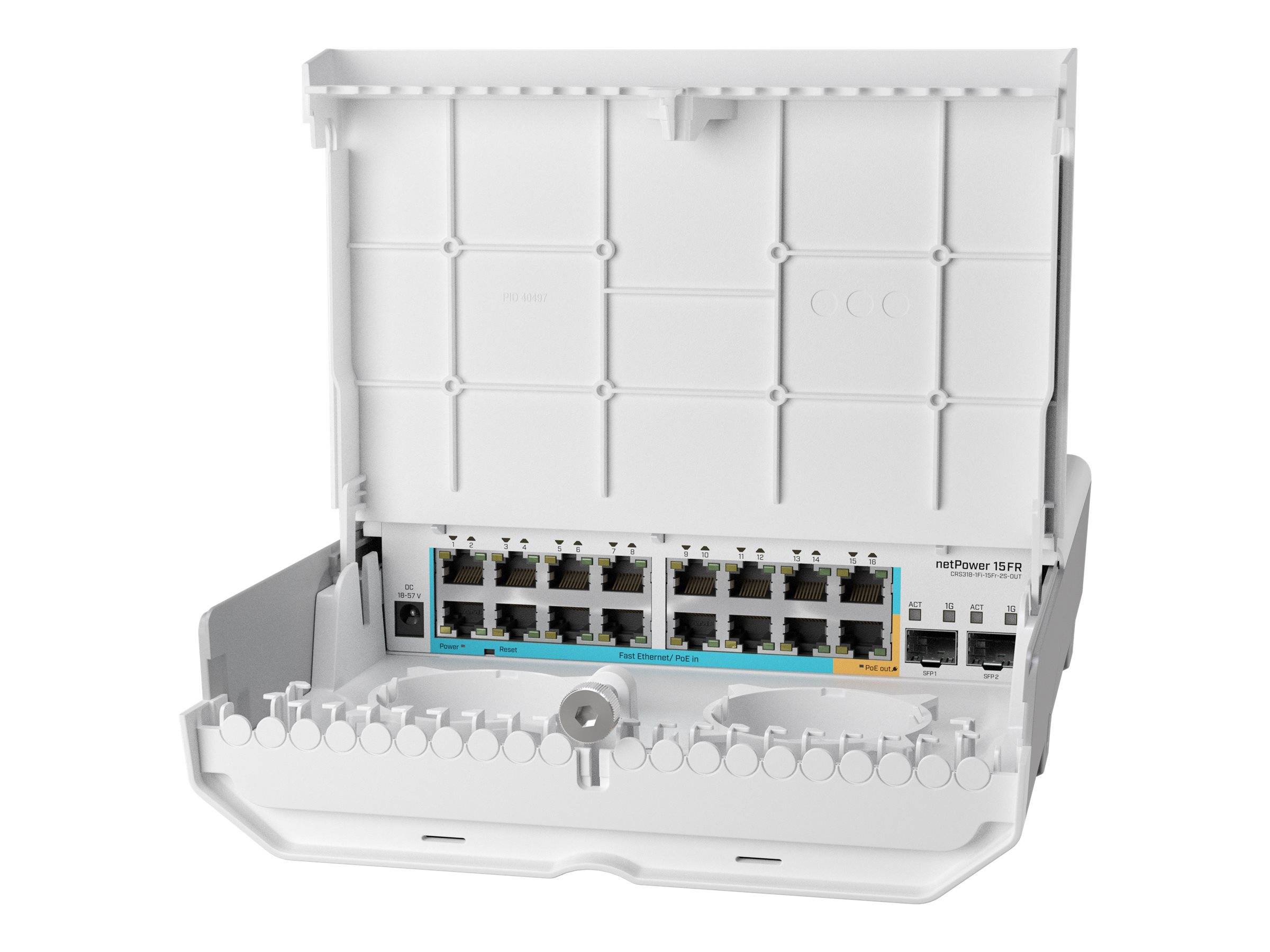 MikroTik netPower 15FR - Switch - 15 x 10/100 (Passive/Reverse PoE) - + 2 x SFP