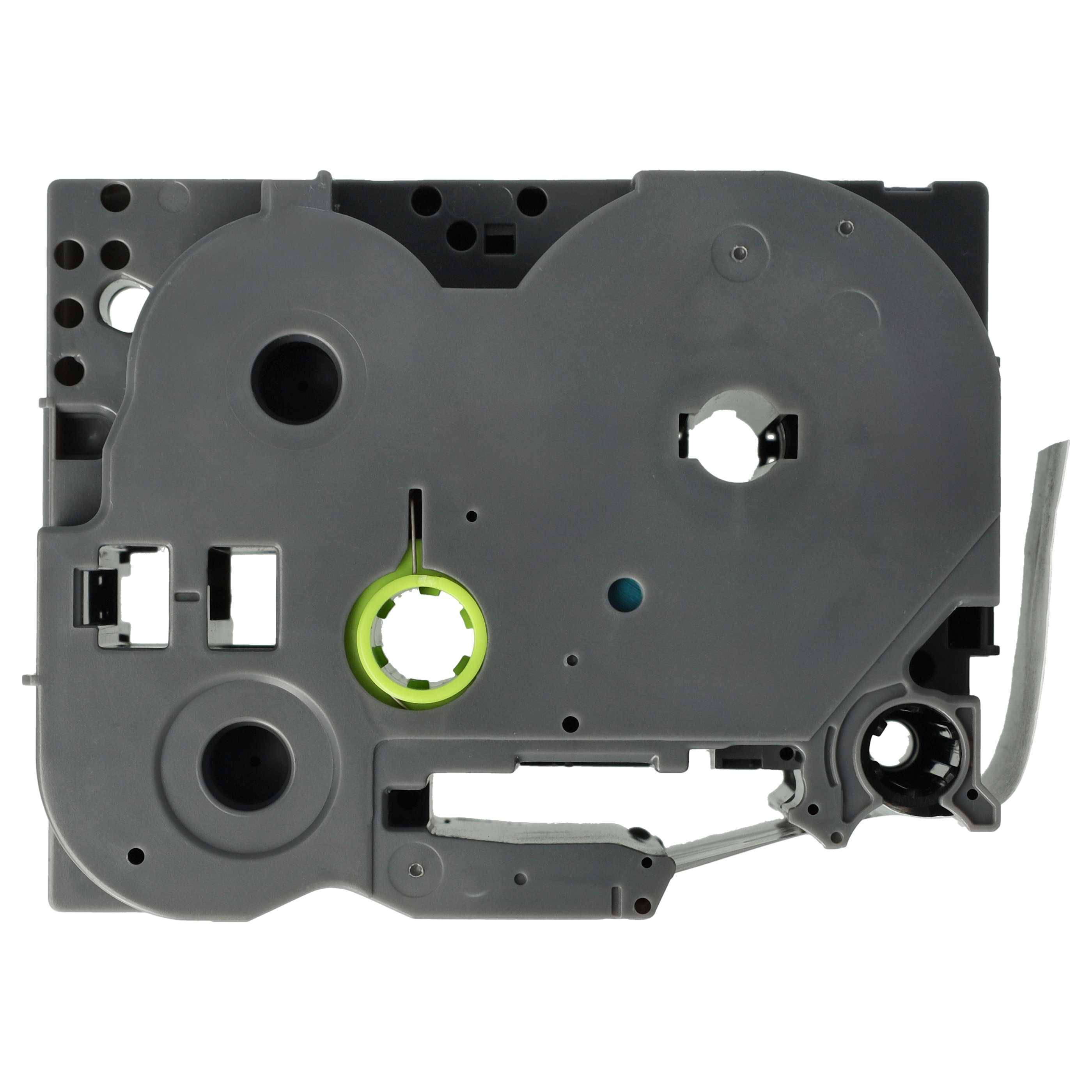 vhbw Schriftband-Kassette kompatibel mit Brother PT RL700S Etiketten-Drucker 8m x 36mm Schwarz auf Silber, Extra Stark