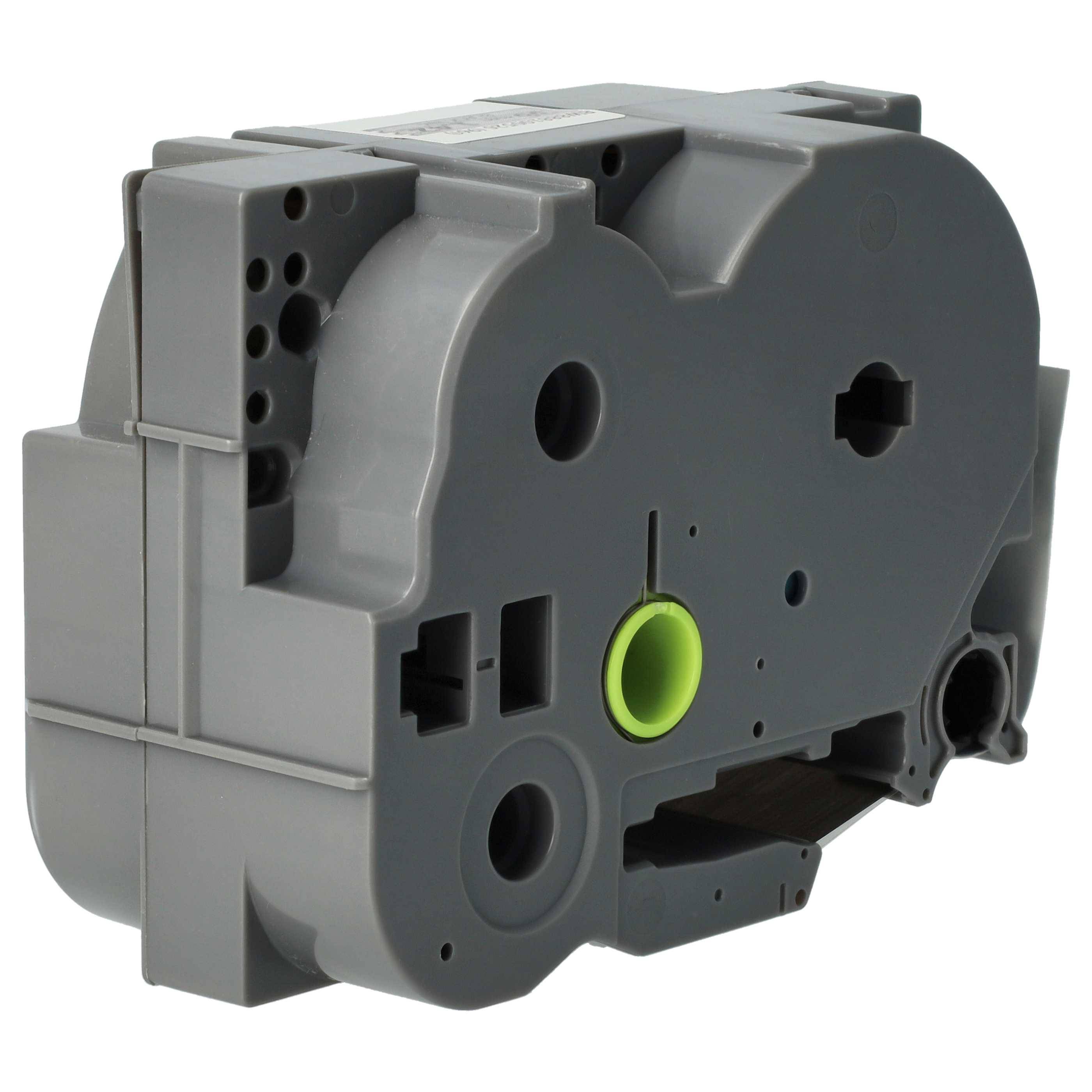 vhbw Schriftband-Kassette kompatibel mit Brother PT RL700S Etiketten-Drucker 8m x 36mm Schwarz auf Silber, Extra Stark