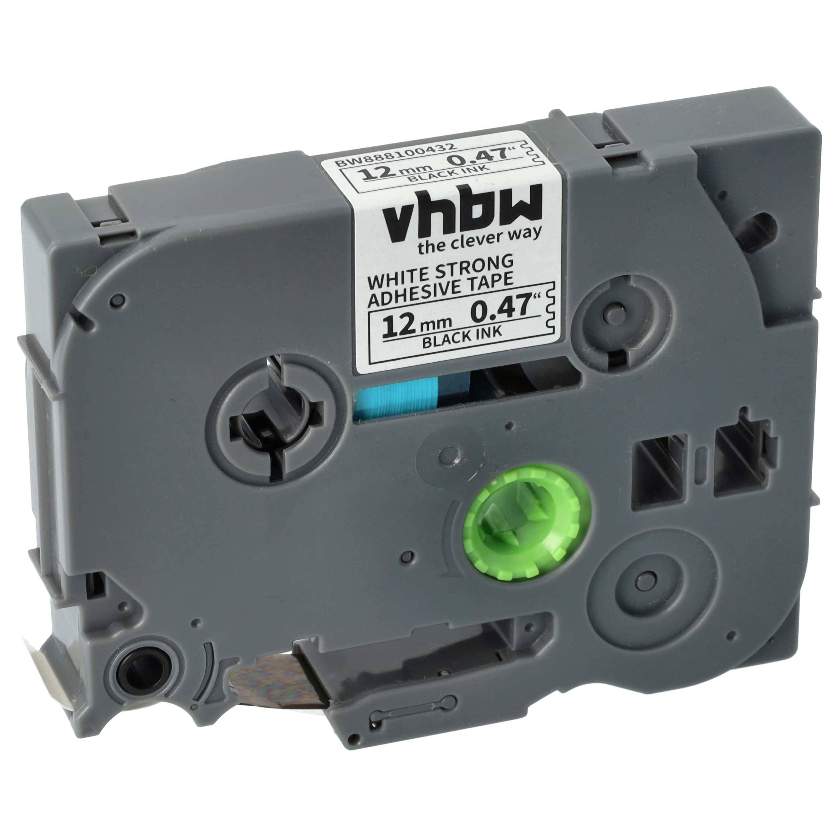 Grauer Klebebandkartusche mit der Bezeichnung „vhbw White Strong Adhesive Tape, 12mm, 0.47