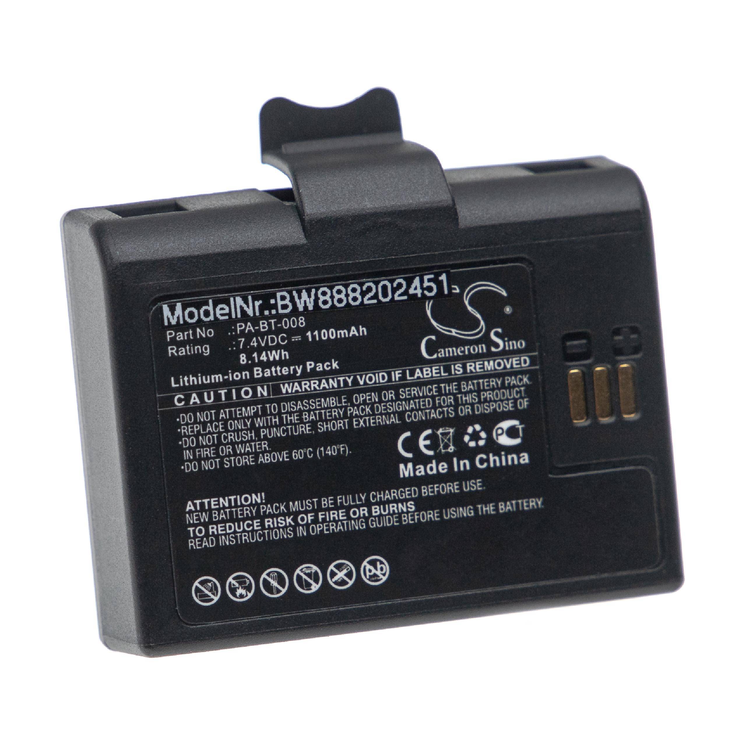 Ein schwarzes Lithium-Ionen-Batteriepack mit Etiketttext für Modell „BW888202451