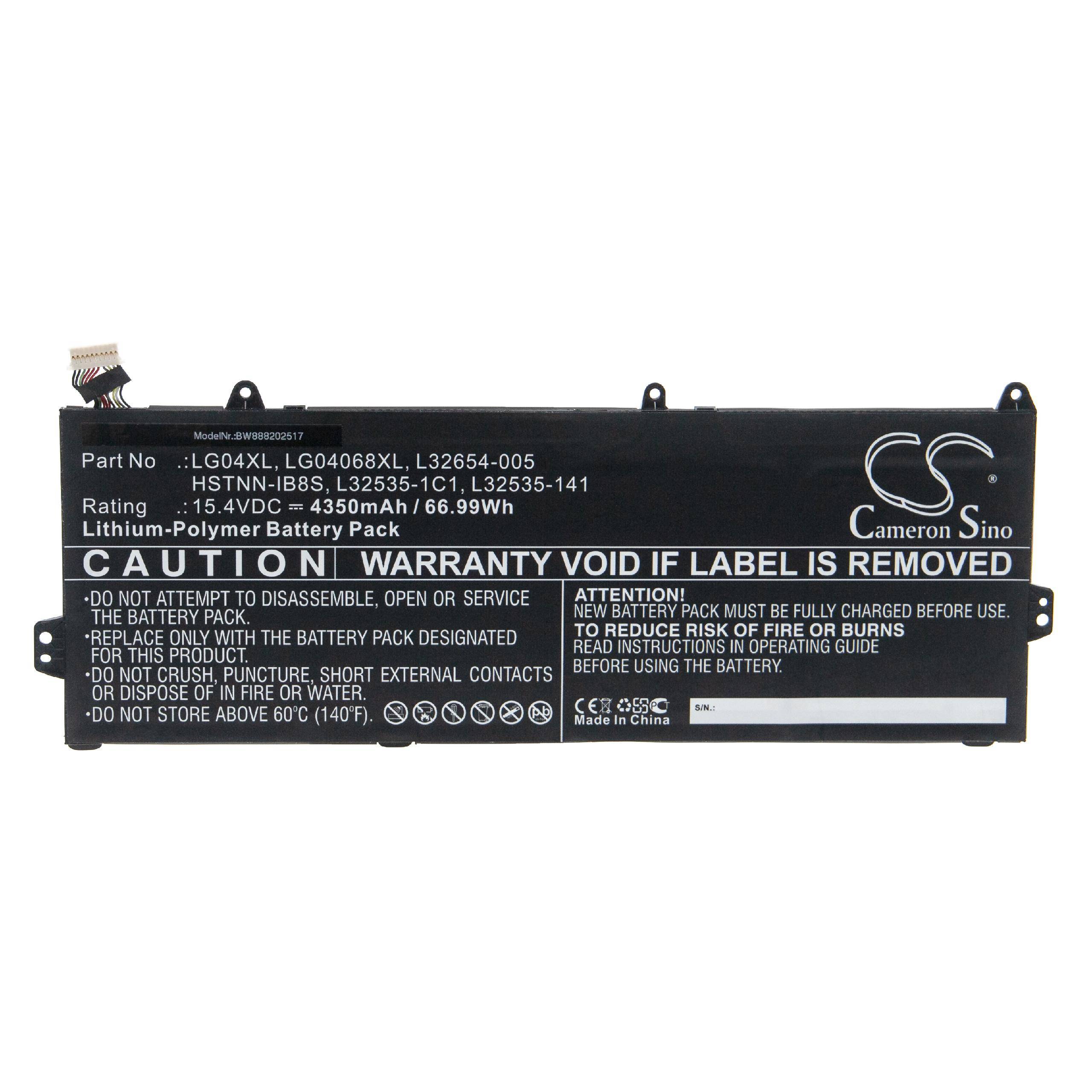 vhbw Akku kompatibel mit HP Pavilion 15-cs2090TX, 15-cs2501na, 15-cs2501sa Notebook (4350mAh, 15,4V, Li-Polymer)