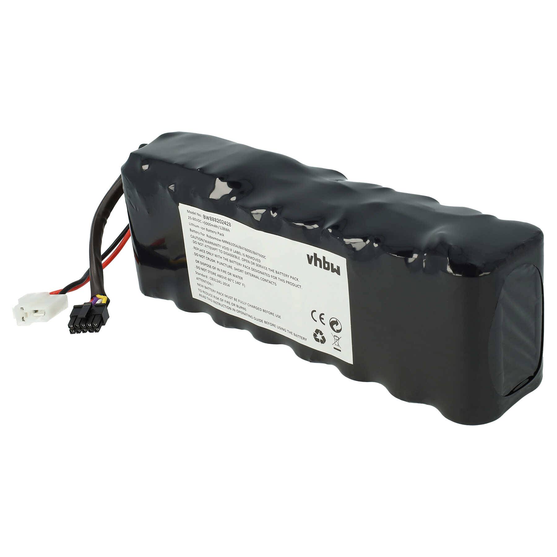 vhbw Akku kompatibel mit Robomow Cub Cadet Lawnkeeper XR3 4000, 1800, XR3 3000, 3000 Rasenroboter Rasenmäher (5000mAh 25,6V LiFePO4)