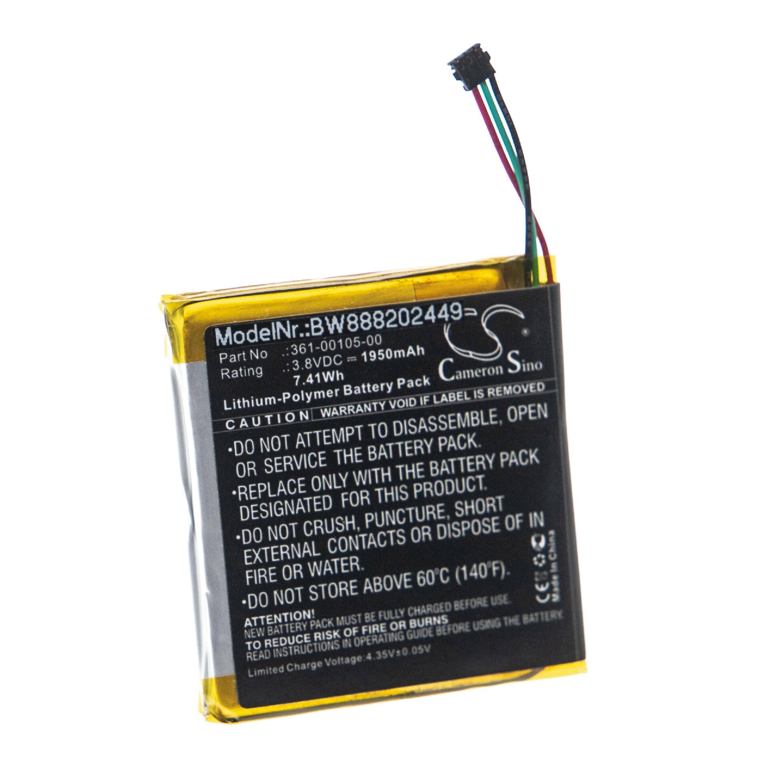 vhbw Akku kompatibel mit Garmin Edge 1030 GPS Fahrradcomputer Radcomputer (1950 mAh, 3,8 V, Li-Polymer)