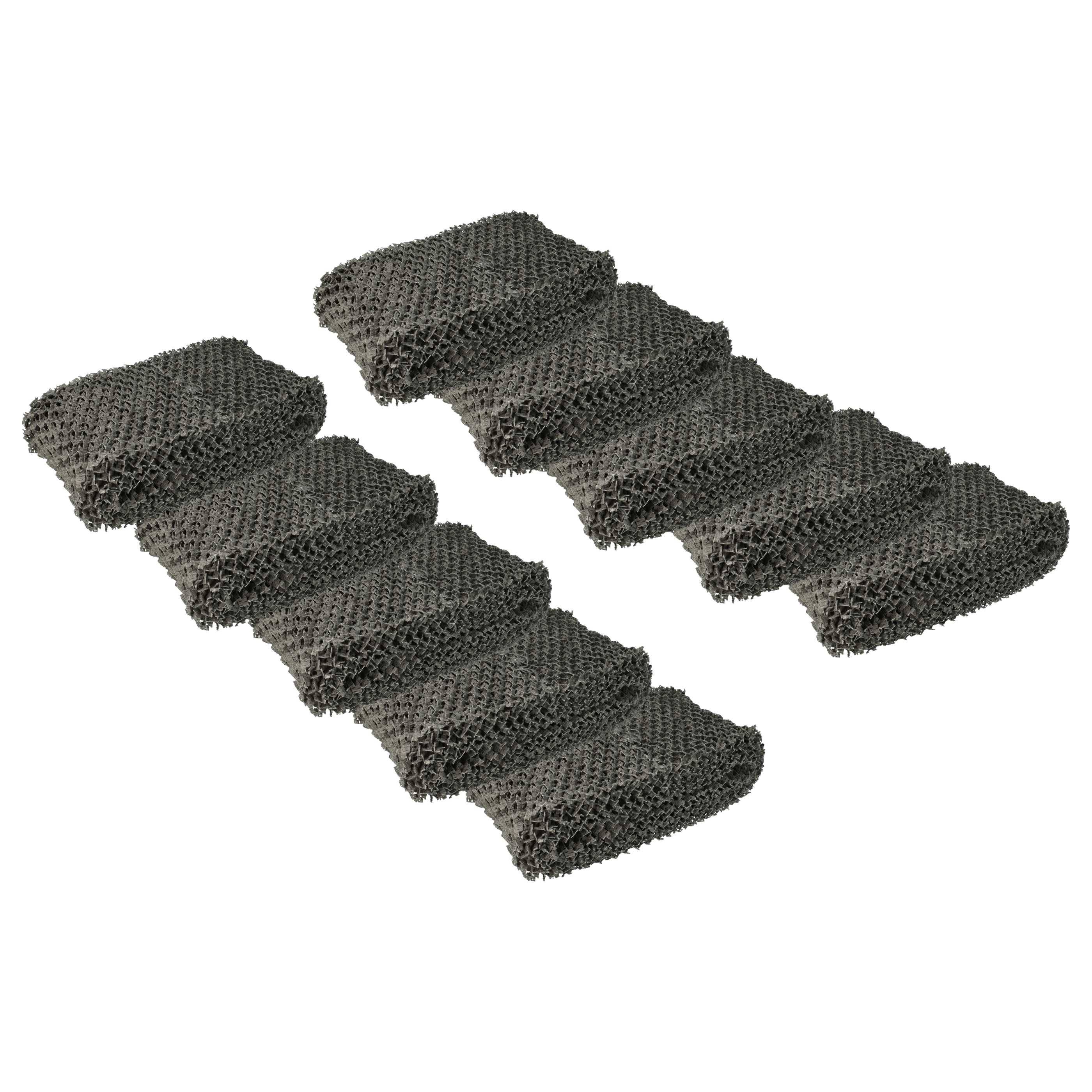 vhbw 10x Filter kompatibel mit Philips HU4811, HU4803, HU4803/01, HU4801, HU4801/01 Luftbefeuchter - Luftfilter, Vliesfilter, Grau