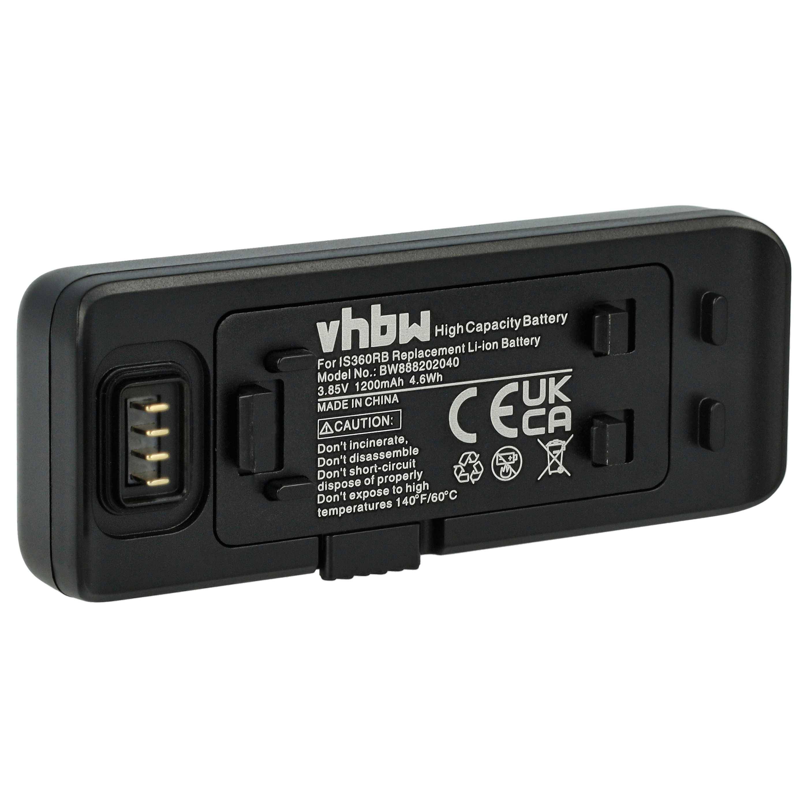vhbw Akku kompatibel mit Insta360 ONE R, R Twin Edition Kamera (1200 mAh, 3,85 V, Li-Ion)