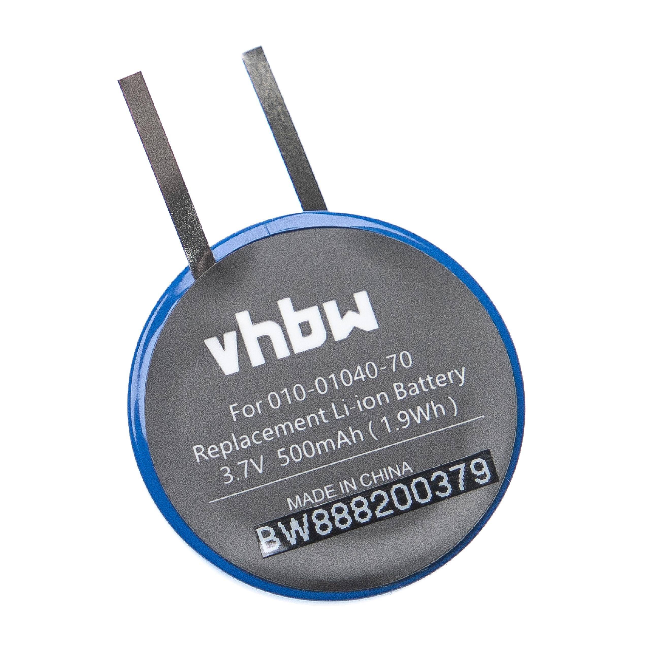 vhbw Akku Ersatz für Garmin RJD990101, 010-01040-70, PD3555 für Smartwatch Uhr Fitnessarmband (500 mAh, 3,7 V, Li-Ion)