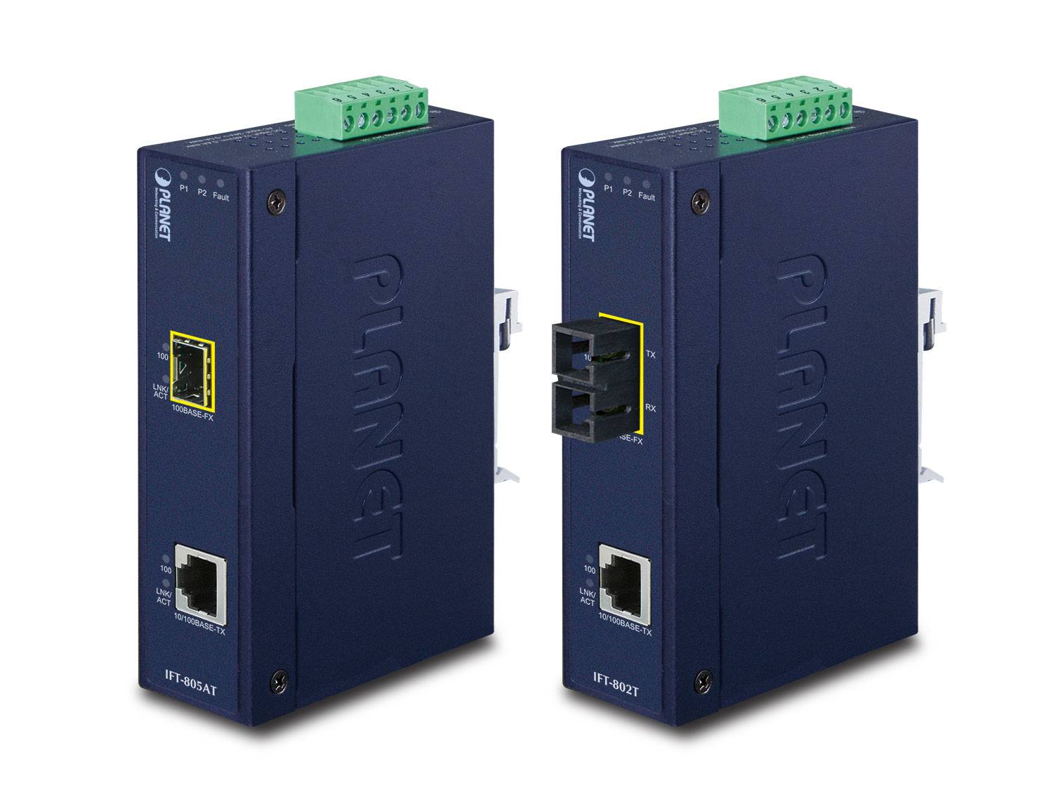 PLANET IFT-805AT - Medienkonverter - 100Mb LAN - 10Base-T, 100Base-FX, 100Base-TX - SFP (mini-GBIC)
