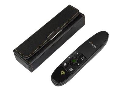 StarTech.com Drahtlose Präsentationsfernbedienung mit grünem Laserpointer - 27 m - Clicker für Mac und Windows (PRESREMO