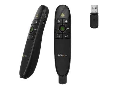 StarTech.com Drahtlose Präsentationsfernbedienung mit grünem Laserpointer - 27 m - Clicker für Mac und Windows (PRESREMO