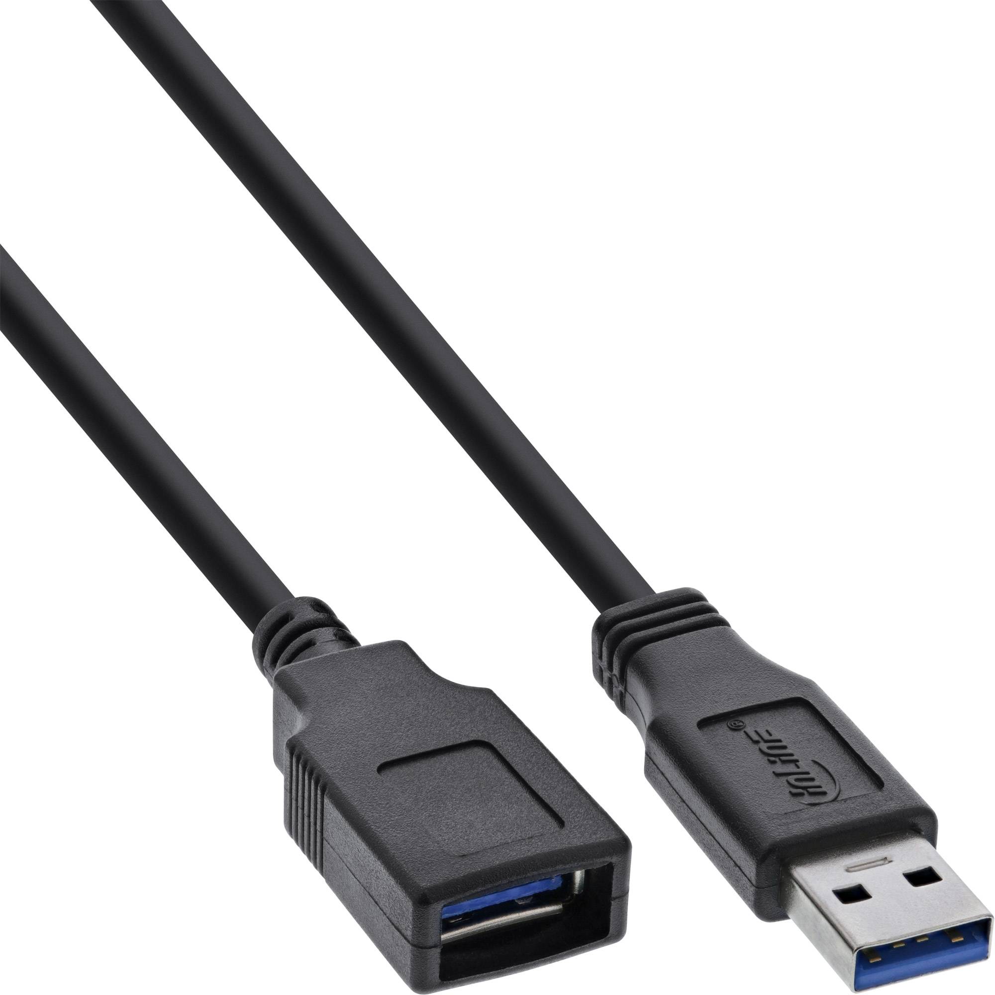 INLINE - USB 3.2 Gen.1 Kabel - A Stecker / Buchse - schwarz - 3m