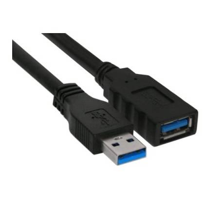 INLINE - USB 3.2 Gen.1 Kabel - A Stecker / Buchse - schwarz - 2m