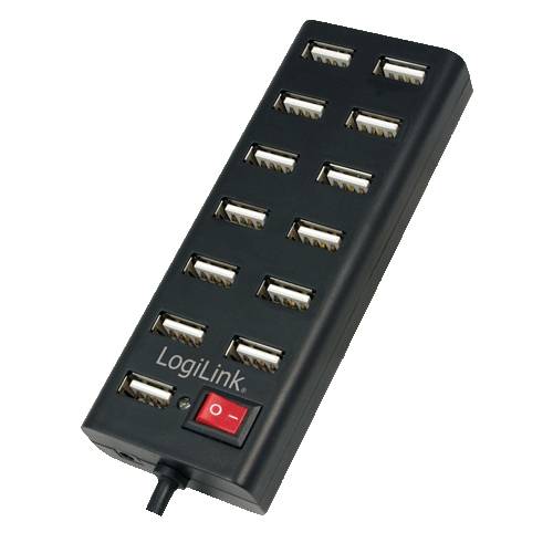 LogiLink USB 2.0 Hub 13-Port with On/Off Switch