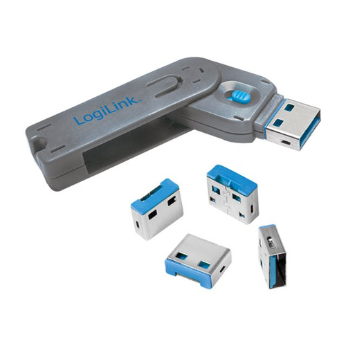 LogiLink - USB-Portblocker - Blau