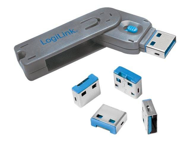 LogiLink - USB-Portblocker - Blau