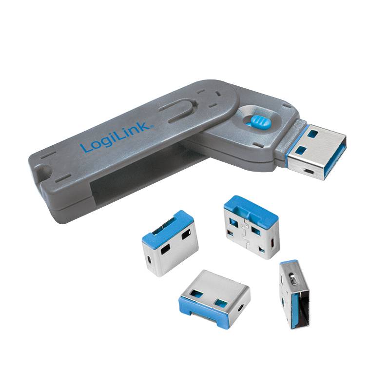 LogiLink - USB-Portblocker - Blau