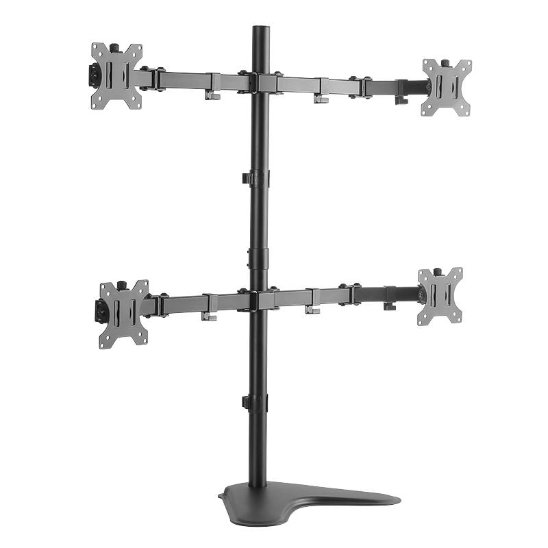 LogiLink Quad Monitor Desk Stand - Aufstellung für 4 LCD-Anzeigen - fester, kaltgepresster Stahl - Bildschirmgröße: 33-81.3 cm (13"-32")