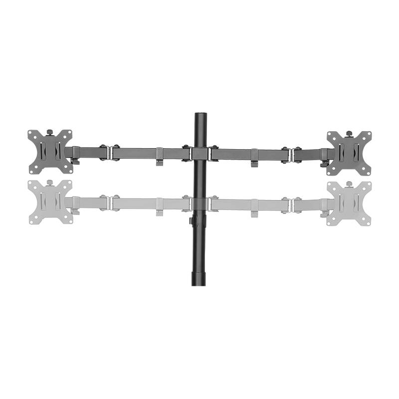 LogiLink Quad Monitor Desk Stand - Aufstellung für 4 LCD-Anzeigen - fester, kaltgepresster Stahl - Bildschirmgröße: 33-81.3 cm (13"-32")