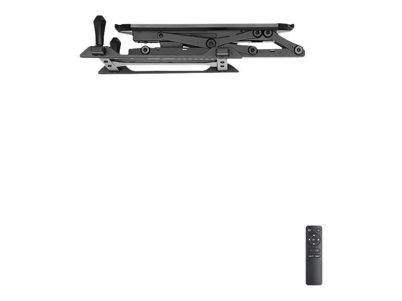 LogiLink Electric Fold-Down TV Ceiling Mount with Remote - Klammer - motorisiert - für LCD-TV / gekrümmter LCD-TV - Kunststoff, Stahl - Schwarz - Bi