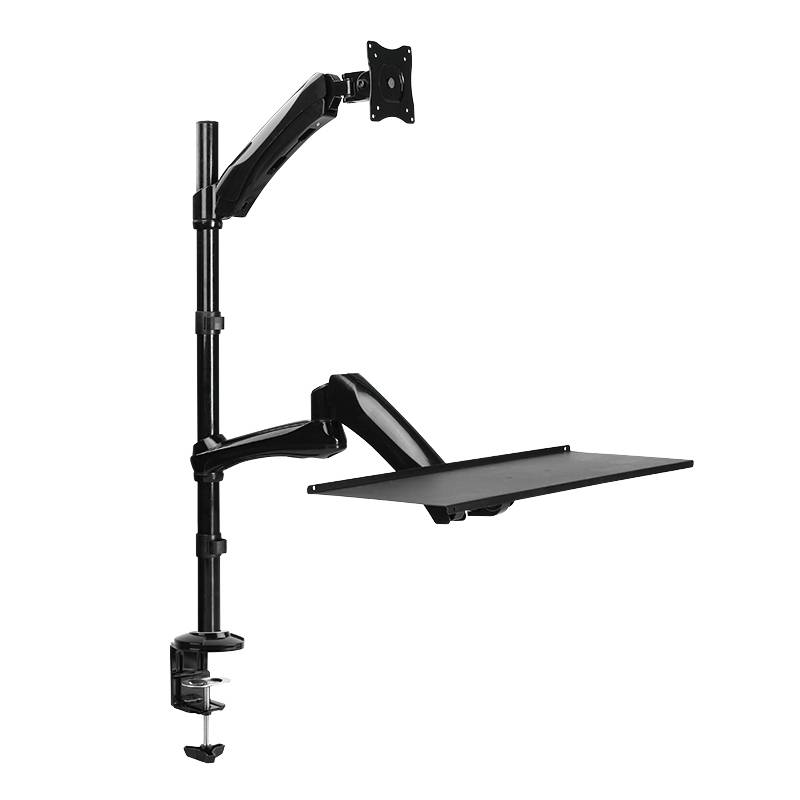 LogiLink Sit-Stand Workstation - Befestigungskit für Monitor / Tastatur (einstellbarer Arm)