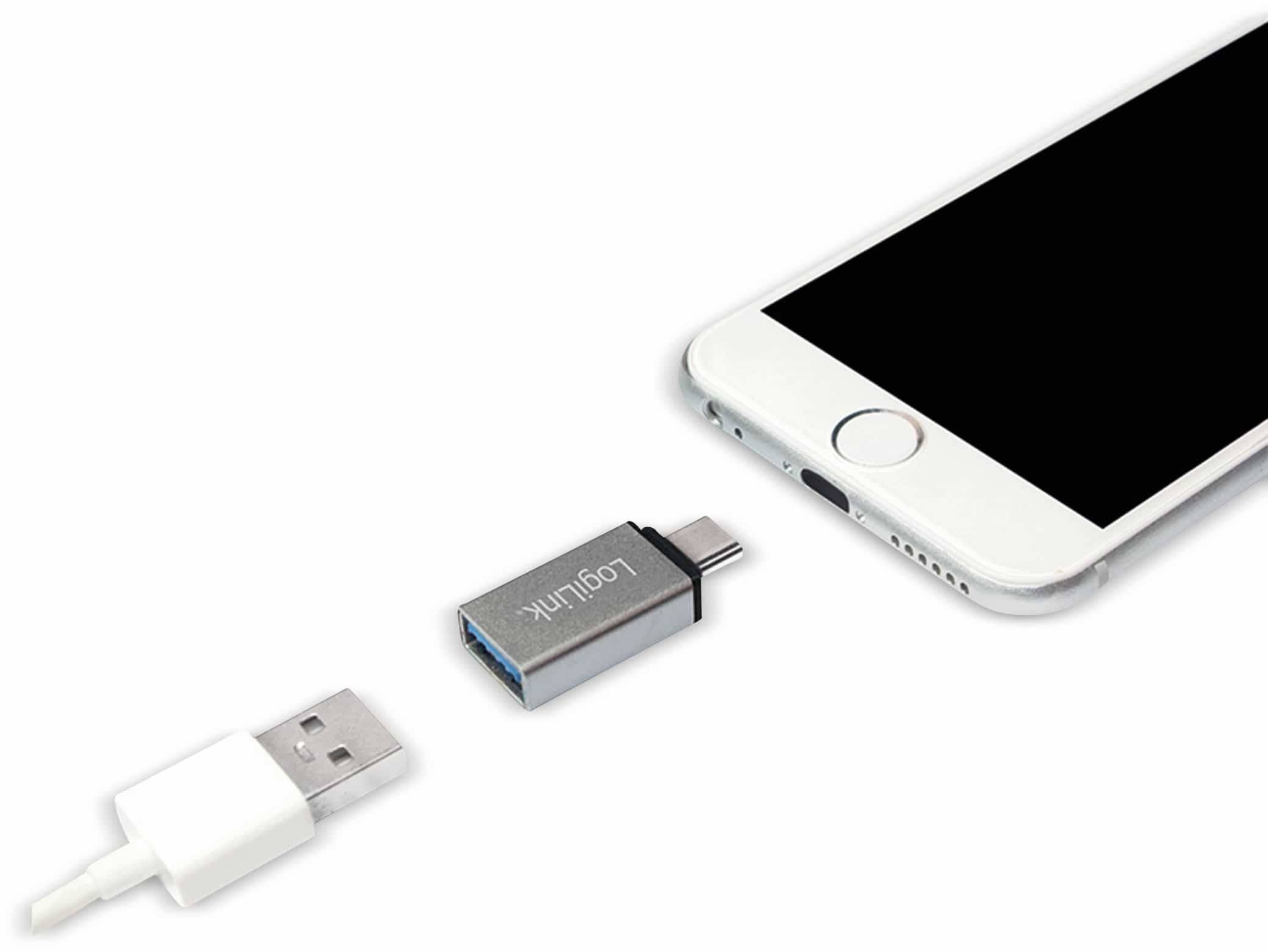 LOGILINK USB-Adapter AU0042, USB-C Stecker auf USB-A 3.0 Kupplung