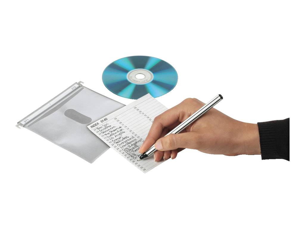 Hama CD/DVD Double Protective Sleeves - Schutzhülle für CDs/DVDs - 2 CDs/DVDs - Fleece - weiß (Packung mit 50)