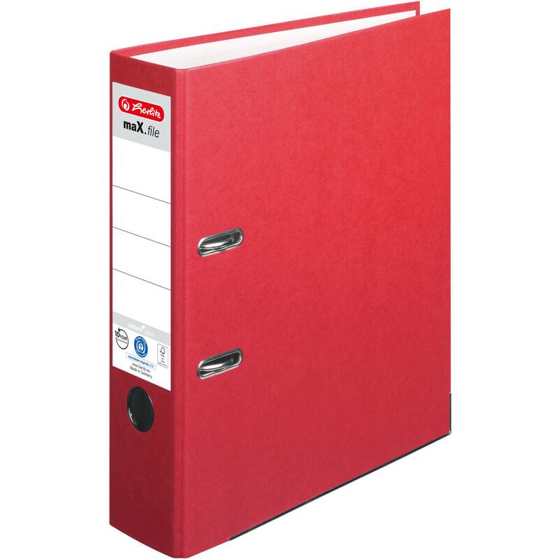 herlitz Ordner maX.file nature plus, Rückenbr.: 80 mm, rot