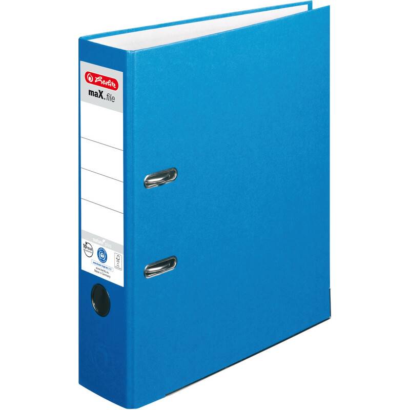 herlitz Ordner maX.file nature plus, Rückenbr.: 80 mm, blau