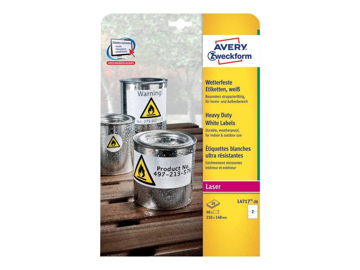 Avery Zweckform - Polyester, Polyethylenterephthalat (PET)