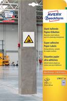 AVERY ZWECKFORM - Avery L7871-20, Weiß, Rechteck, Dauerhaft, DIN A4, Papier, Laser/Inkjet