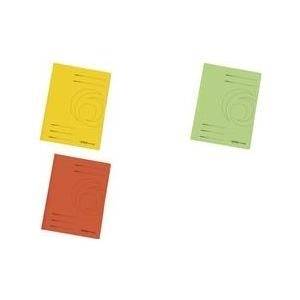 herlitz Sammelmappe easyorga, DIN A4, Manilakarton, gelb 3 Klappen, 320 g-qm, schwarzer Organisationsdruck, Fassungs-