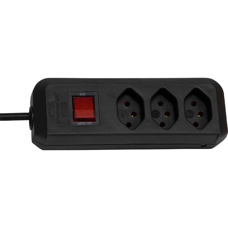 brennenstuhl Schweizer Steckdosenleiste Clever-Line, 3-fach