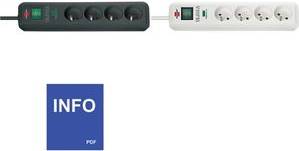 brennenstuhl Steckdosenleiste ''Eco-Line'', 4-fach, schwarz (1159701)