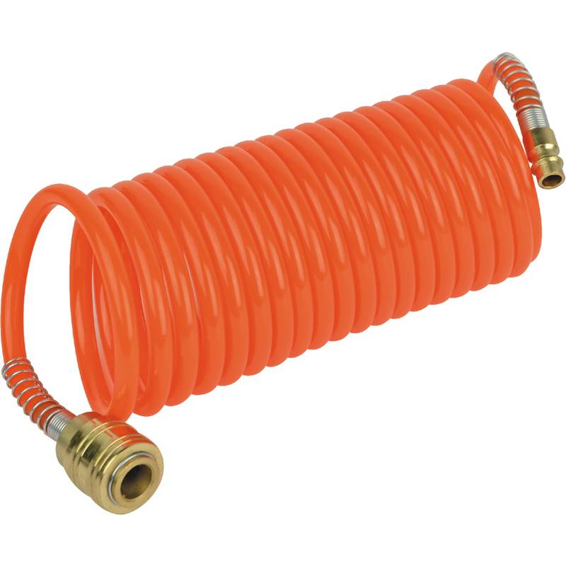 BRÜDER MANNESMANN Druckluft-Spiralschlauch 4,5 m, aus Rislan