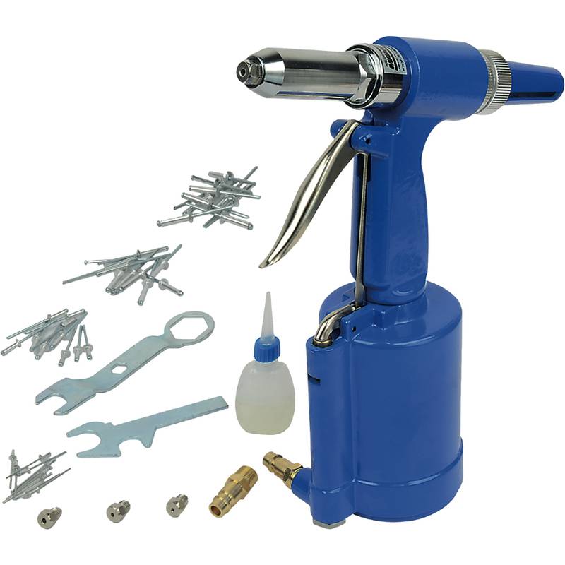 BRÜDER MANNESMANN Druckluft-Nietgerät-Set für Nieten