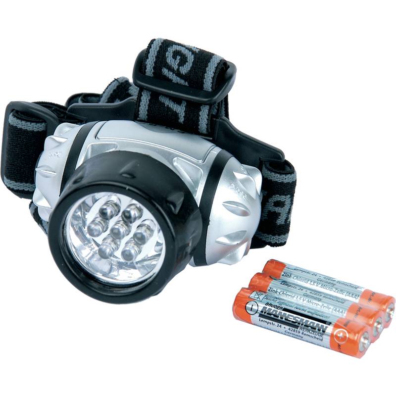 BRÜDER MANNESMANN LED-Stirnlampe, schwenkbar, mit 7 LEDs