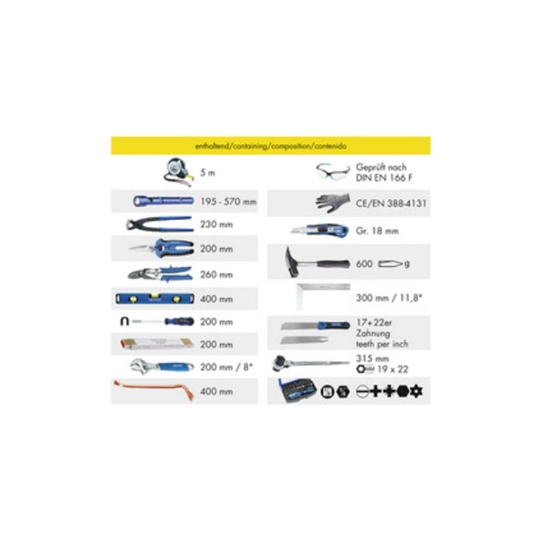 HEYTEC Werkzeug-Rucksack "Dachdecker", bestückt, 50-teilig HEYTEC Werkzeug-Rucksack "Dachdecker", bestückt, 50-teilig